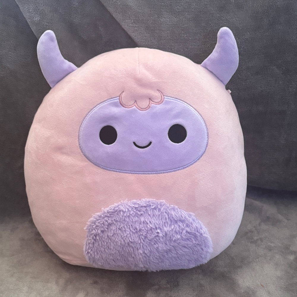 Pink & Lavender Plush Monster Pillow